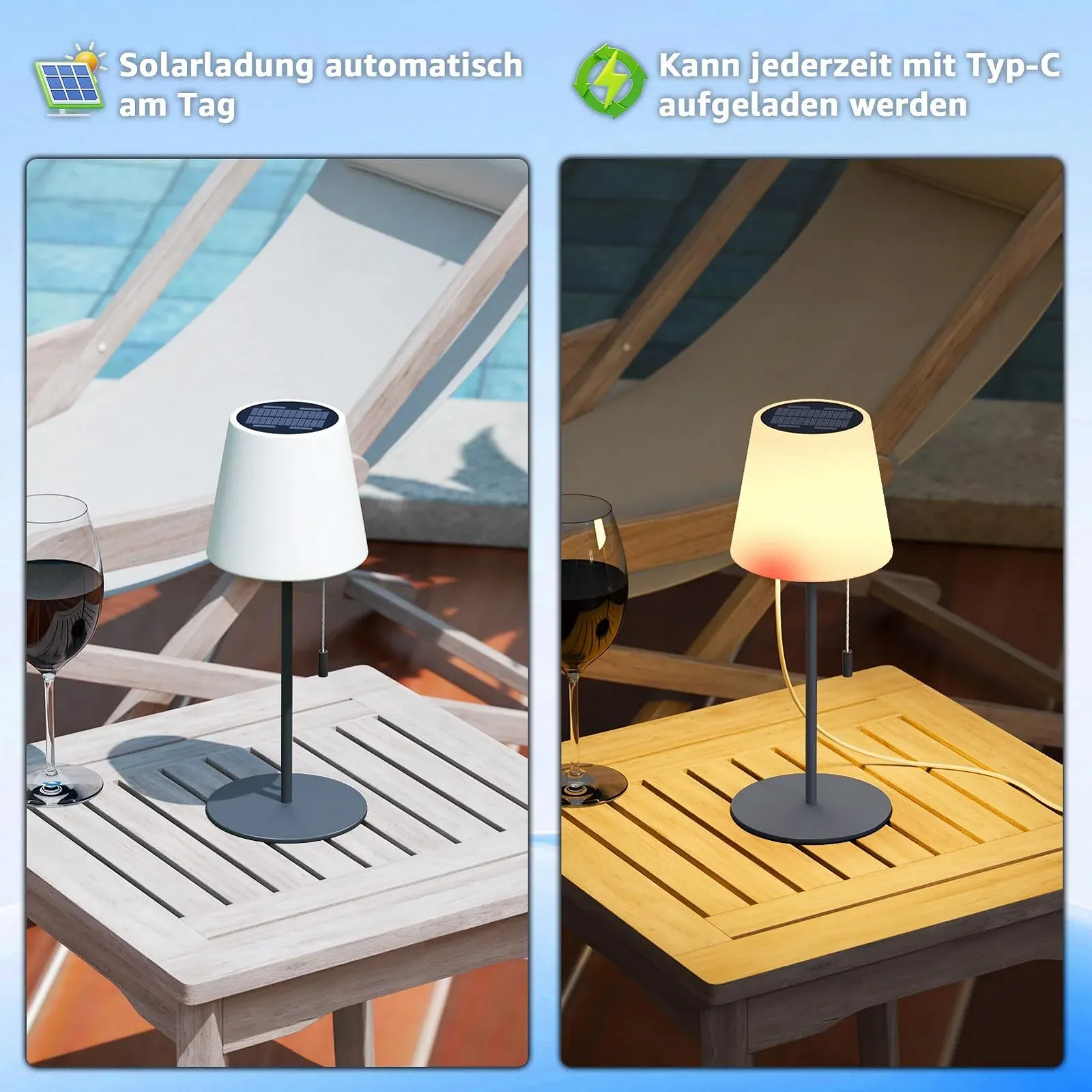 Настольная лампа MALUX Solar уличная на солнечной батарее светодиодная аккумуляторная с пультом RGB IP44 Серый, фото №3