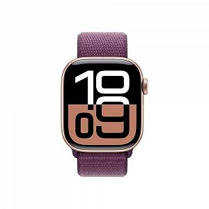Смарт-часы Apple Series 10 (GPS 42 мм) Алюминиевый корпус Розовое золото Спортивный ремешок Слива (One Size) synthetic.ua - Фото 1