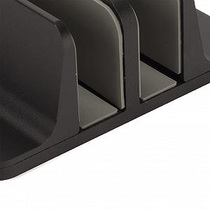 Вертикальна Підставка для Ноутбука Алюмінієвий Сплав Подвійна док-станція Чорний Багатофункціональна synthetic.ua - Фото 1