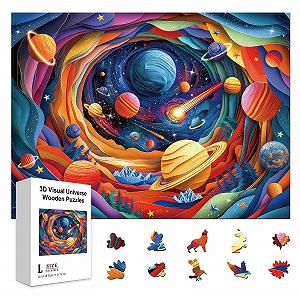 Деревянный пазл GLOBLELAND 3D Universe 300 деталей 285 x 385 x 4 мм - Фото 1