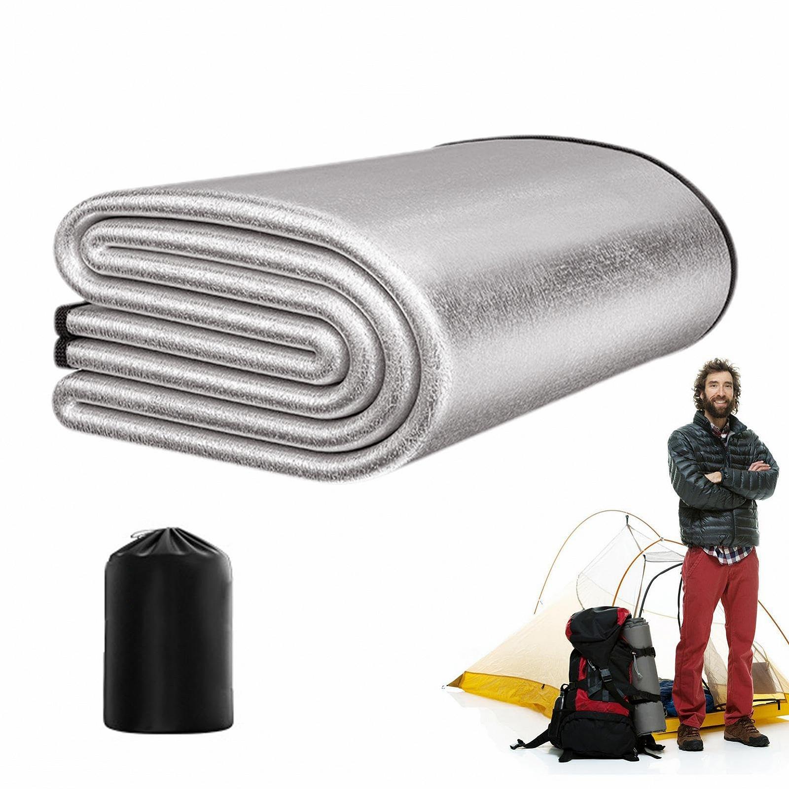 Коврик Generic Camping для палатки складной из алюминиевой фольги водонепроницаемый для путешествий на пляж, фото №1