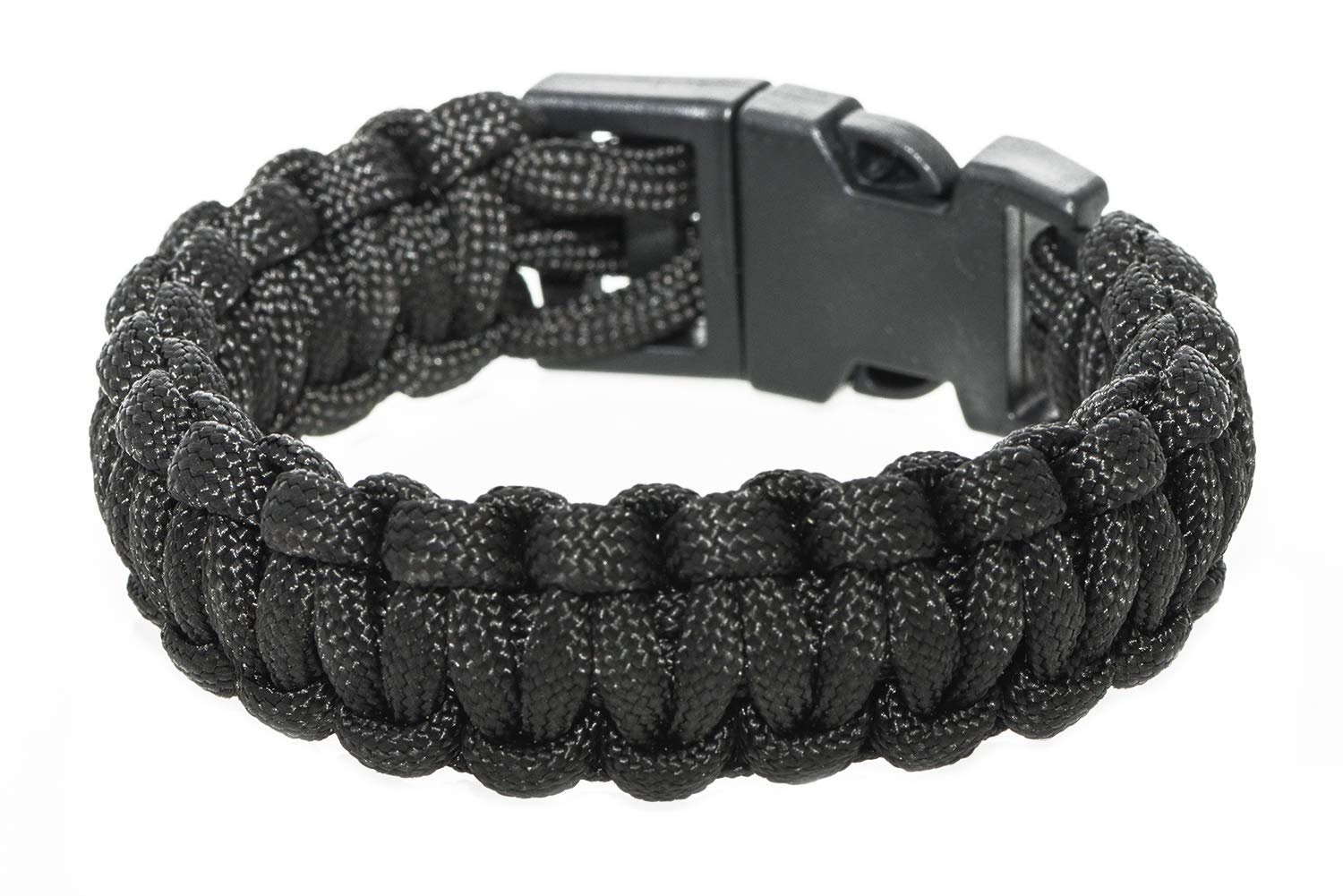 Браслет Paracord LILLYBOX Special and Practical для виживання Чорний плетений для походів, активного відпочинку, кемпінгу, фото №2
