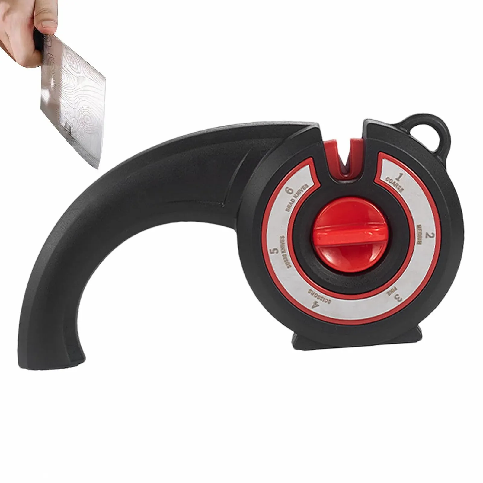 Точило для ножів з регулюванням кута заточування ручна кухонна, фото №1