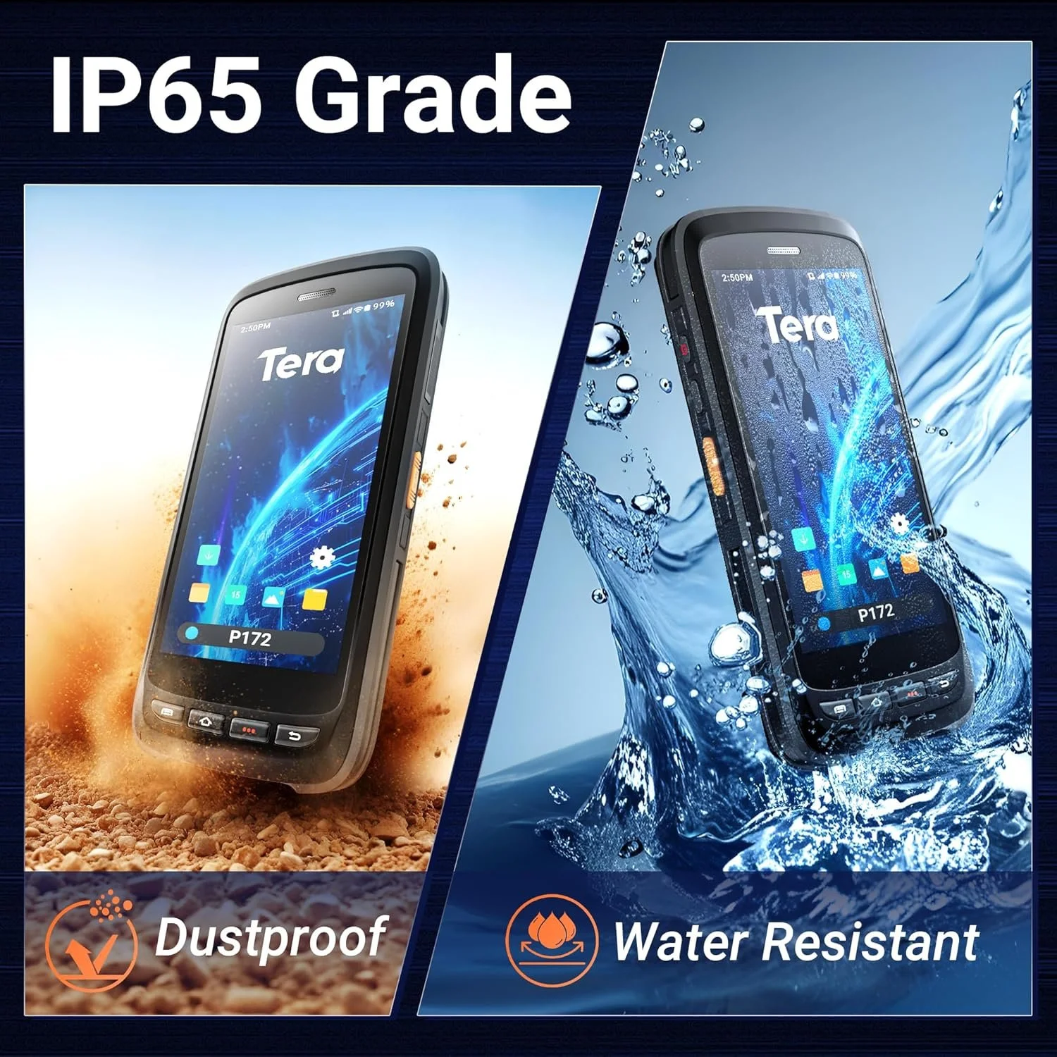 Смартфон-сканер 5.2" Tera P172 3/32 Gb 4G 2-SIM NFC 8 ядер Android 11 Black, фото №5 Смартфон-сканер 5.2" Tera P172 3/32 Gb 4G 2-SIM NFC 8 ядер Android 11 Black, фото №5