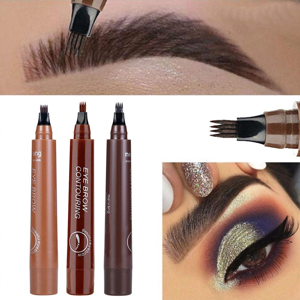 Олівці для брів Microblading 3 шт. 4-вістревий водостійкий довговічний Різнобарвний, фото №7