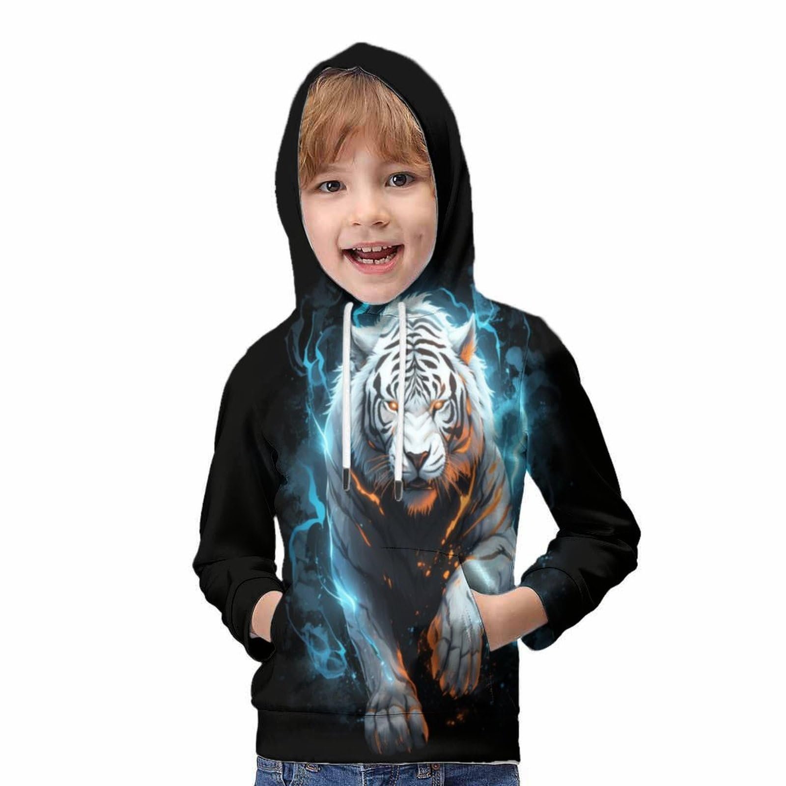 Худі Tiger KHHKJBVCE для дітей, підлітків, дівчаток і хлопчиків, 3D-друк, фото №5