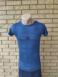 Футболка унисекс коттоновая брендовая POLO Турция L сине-зеленый - Фото 1