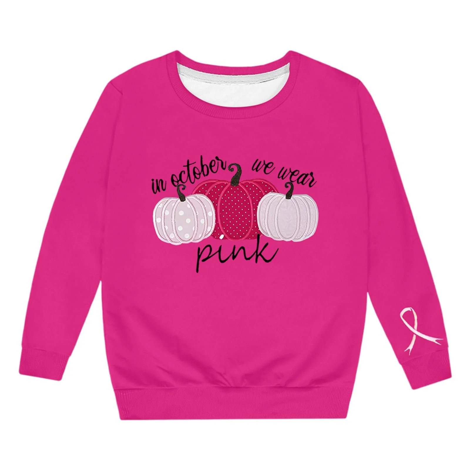 Свитшот для девочки M
elange 140 - Милый детский свитшот на Хэллоуин с принтом, повседневный свитшот с круглым вырезом и длинными рукавами, фото №2