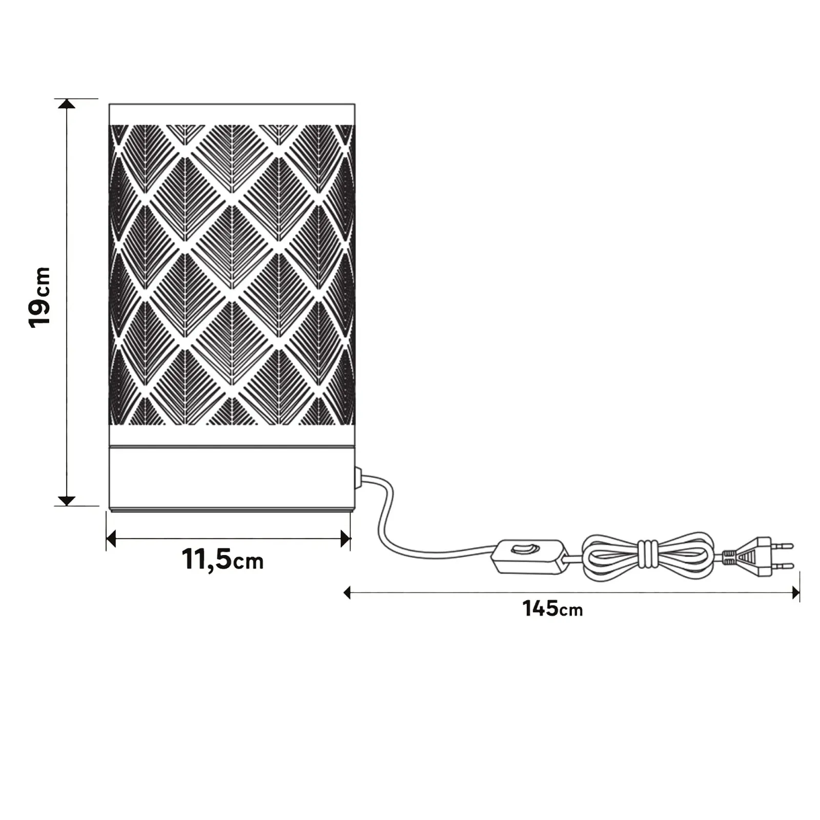 Настільна лампа INSPIRE 1 x E14 макс. 40 Ват, висота 19 см, металева, чорна, фото №3