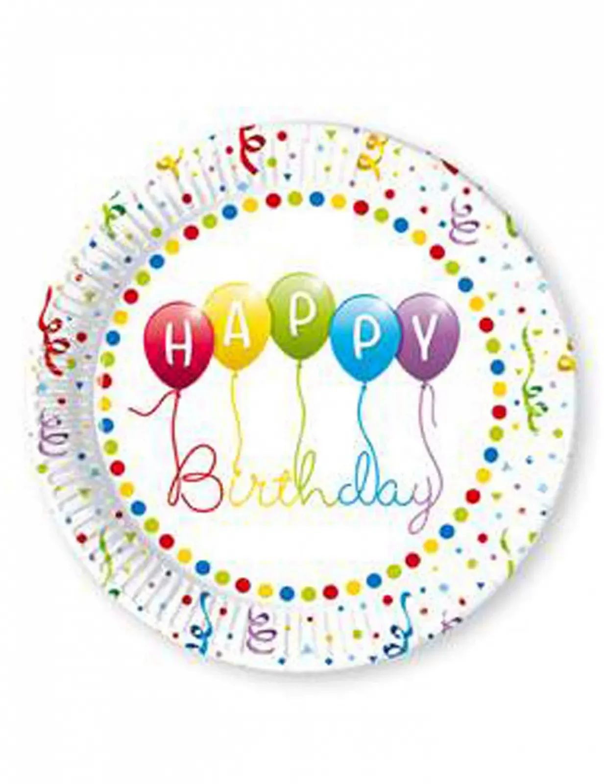 Тарілки для вечірки Procos Happy Birthday, 8 шт, фото №1