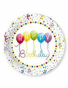 Тарілки для вечірки Procos Happy Birthday, 8 шт - Фото 1