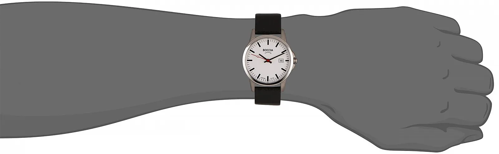 Мужские часы Boccia XL Титан Аналоговый Кварц Кожа 3625-05, Белый, фото №2 Мужские часы Boccia XL Титан Аналоговый Кварц Кожа 3625-05, Белый, фото №2