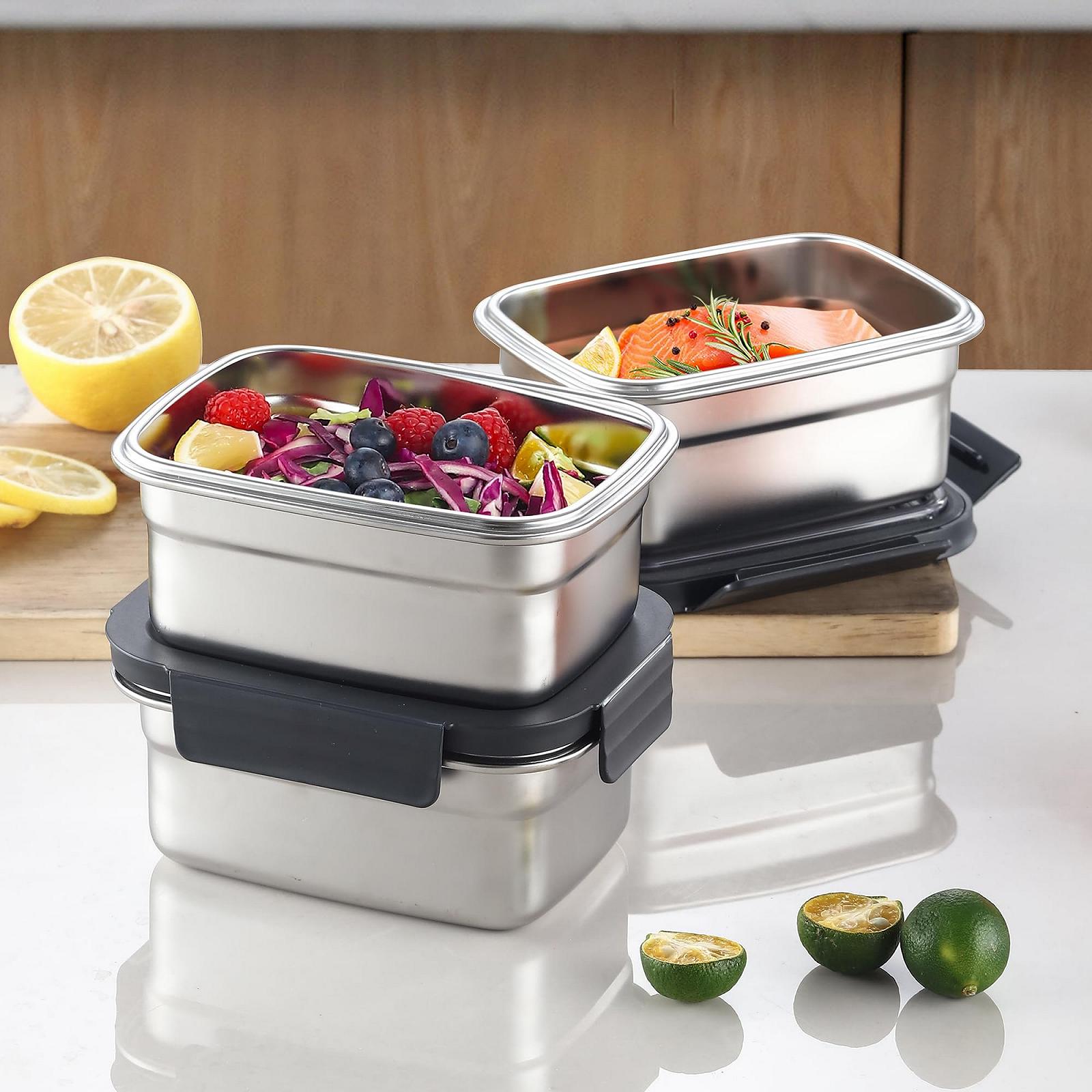 Контейнери для їжі Misichao Stainless Steel 3 шт 600 мл, фото №9 Контейнери для їжі Misichao Stainless Steel 3 шт 600 мл, фото №9