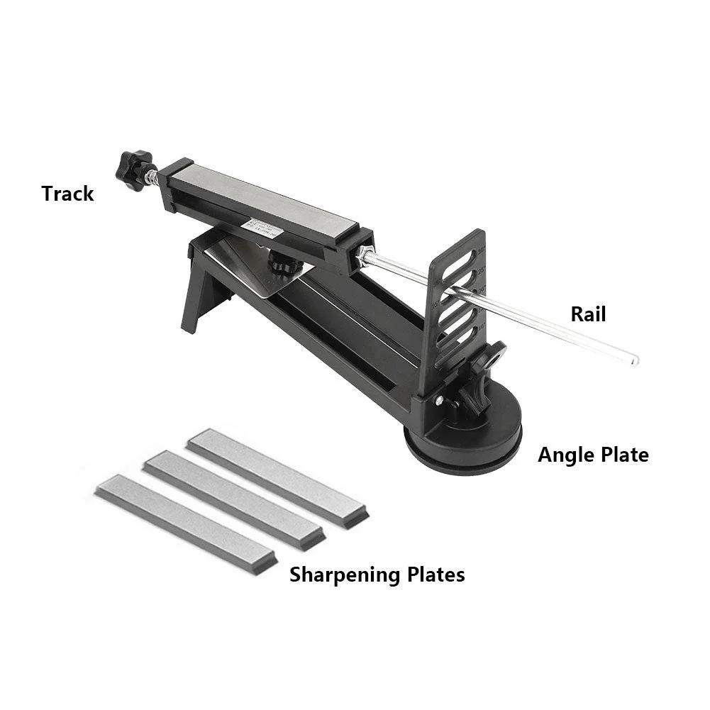 Точило для ножів із фіксованим кутом 3 алмазні камені 20-60 градусів, фото №3