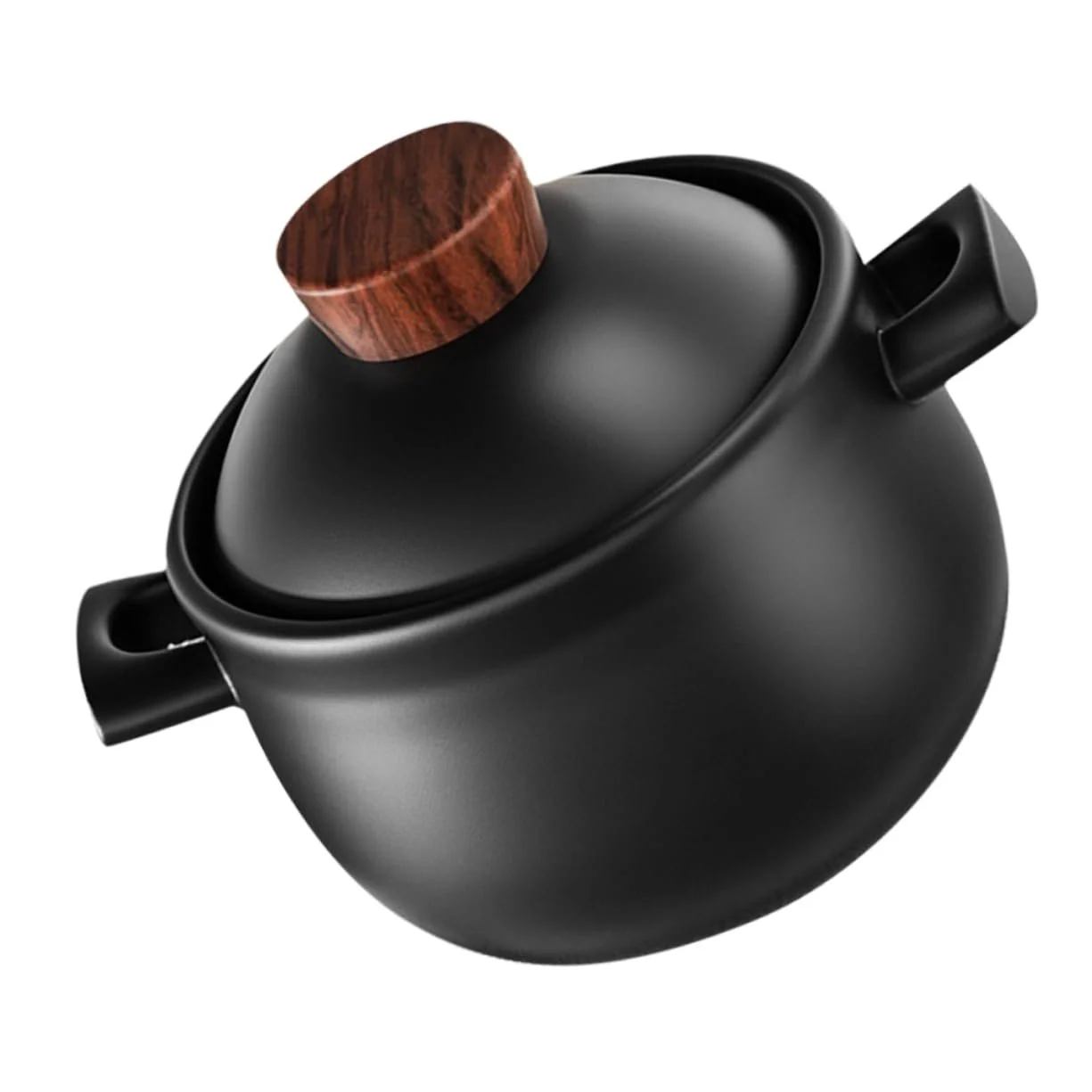 Кастрюля GLEAVI с крышкой большая термостойкая для газовой плиты антипригарная для тушения и риса, фото №1