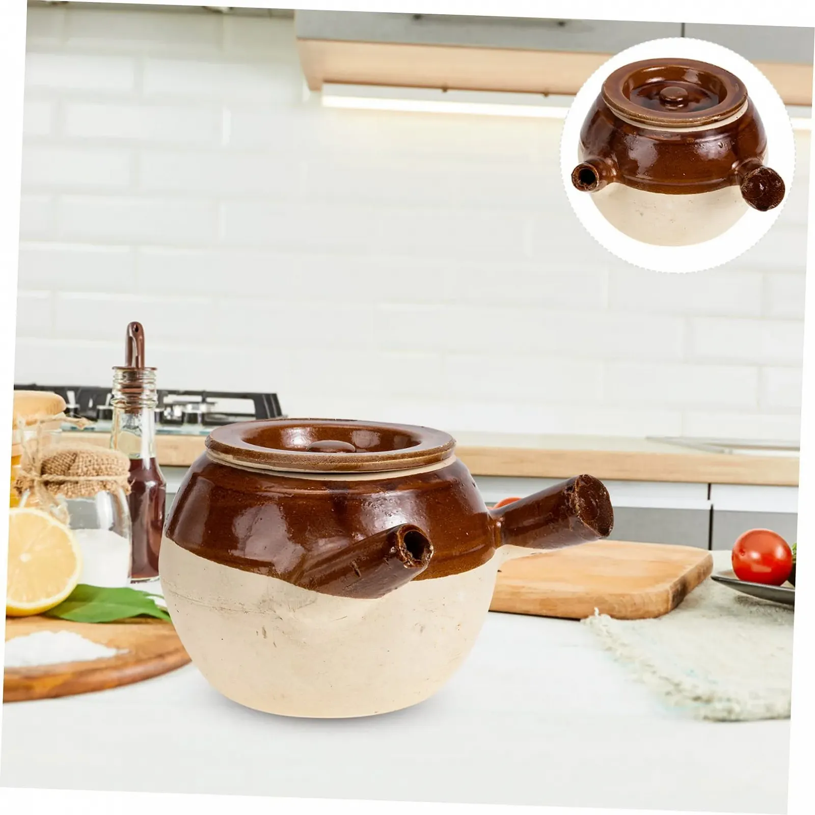 Ківш для трав VALICLUD керамічний термостійкий З ергономічною ручкою, фото №7