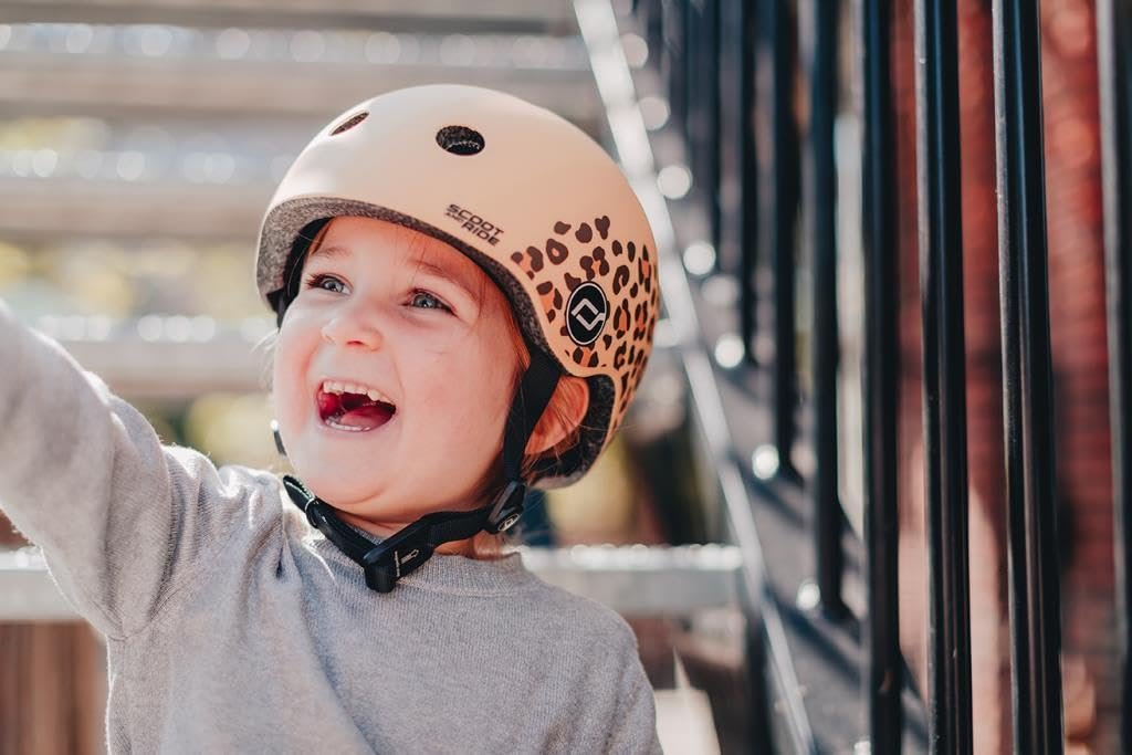 Шлем Scoot & Ride детский, унисекс, Graphics XXS, 45-51 см, леопардовый принт, фото №2