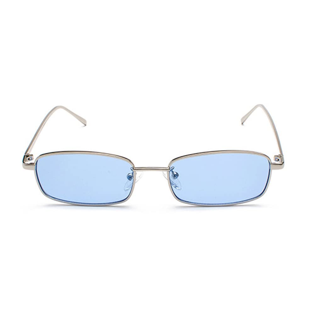 Классические прямоугольные солнцезащитные очки eiTurlutz Ретро Тонкая металлическая оправа Винтажные, фото №3