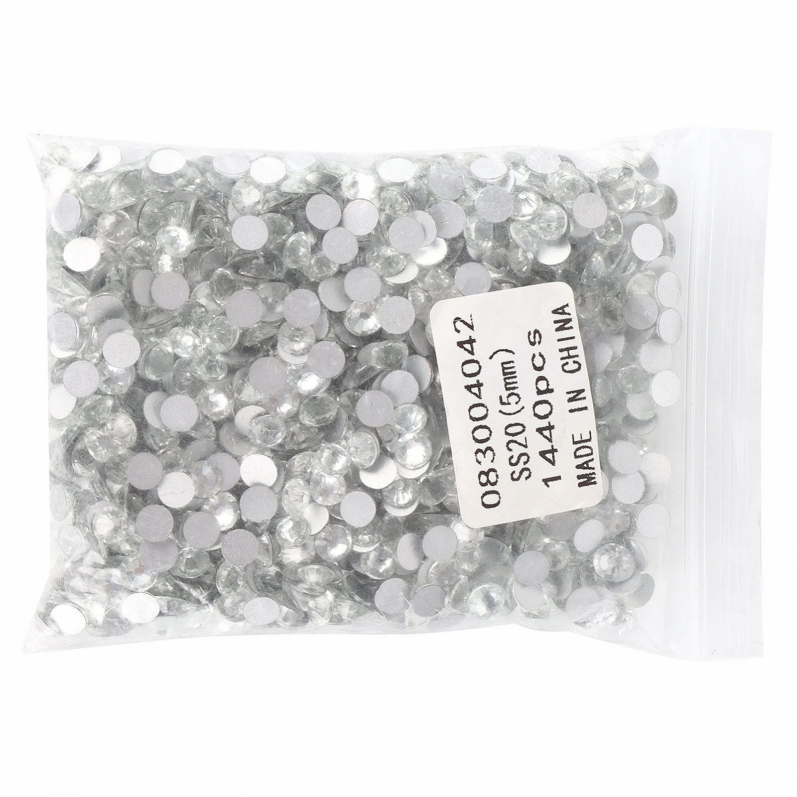 Стразы Hotfix с плоской задней стенкой Rhinestonesfor N, прозрачные стразы для ногтей, 1440 шт, фото №1