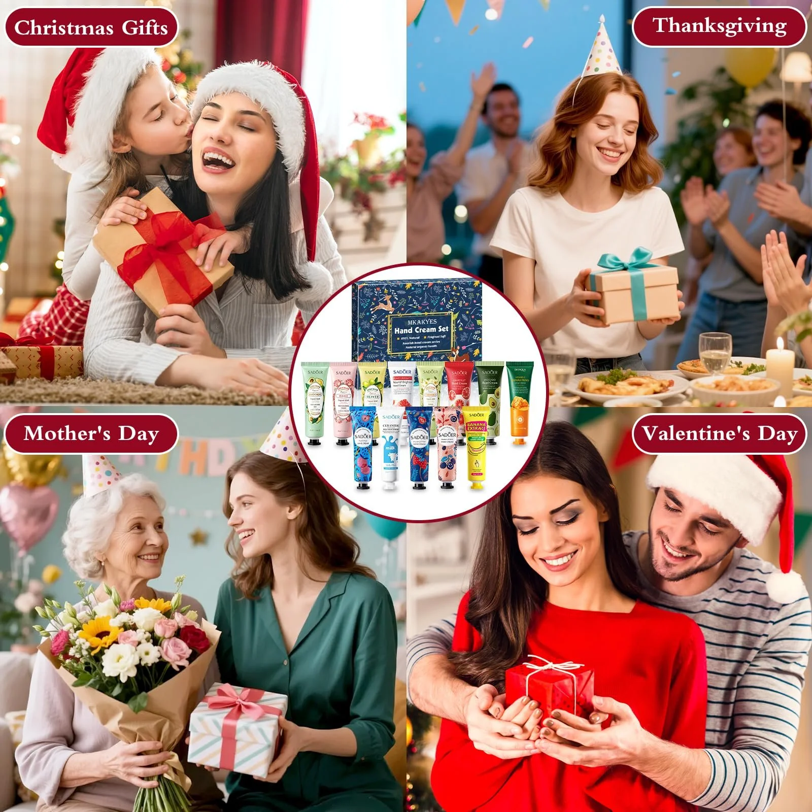 Набір кремів для рук, 15 штук Міні Різдвяний подарунковий набір, фото №7 Набір кремів для рук, 15 штук Міні Різдвяний подарунковий набір, фото №7