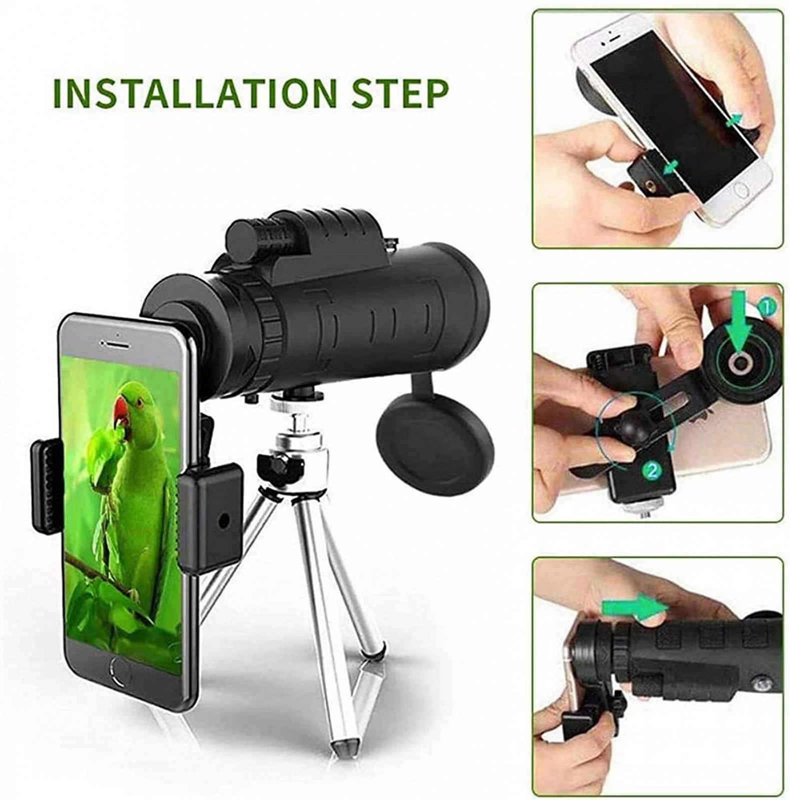 Телескоп монокуляр QHYTL HD з оптичним зумом та утримувачем для штатива з призмою BAK4, фото №4