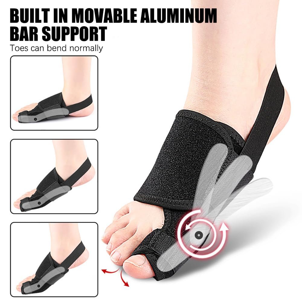 Комплект для корекції Hallux Valgus з 2 силіконовими роздільниками для пальців, захистом для пальців, фото №5