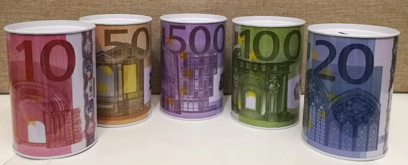 Набор из 2 копилок Металл Купюра Евро 11 x 7.5 см, фото №2