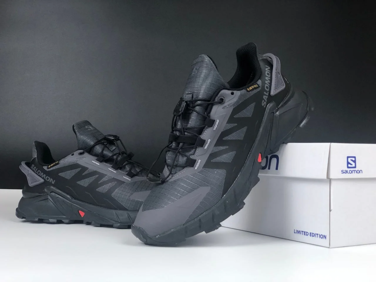 Чоловічі термо кросівки Salomon Supercross 4 Gore-Tex сірі демісезонні, фото №6 Чоловічі термо кросівки Salomon Supercross 4 Gore-Tex сірі демісезонні, фото №6