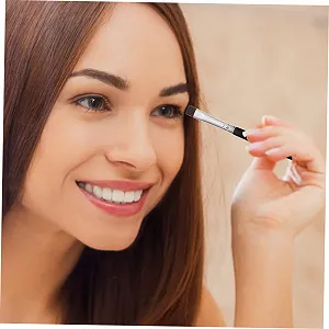 Пензлі minkissy Плоский для брів, тіней та підводки synthetic.ua - Фото 1