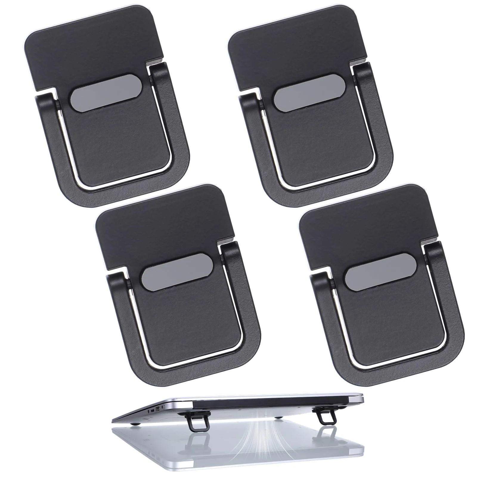 Подставка для ноутбука Мини (4 шт.) Складная невидимая подставка для ноутбука Портативное рассеивание тепла Подставка для клавиатуры Настольная регулируемая подставка для ноутбука Нескользящий силикон Черный, фото №1 Подставка для ноутбука Мини (4 шт.) Складная невидимая подставка для ноутбука Портативное рассеивание тепла Подставка для клавиатуры Настольная регулируемая подставка для ноутбука Нескользящий силикон Черный, фото №1