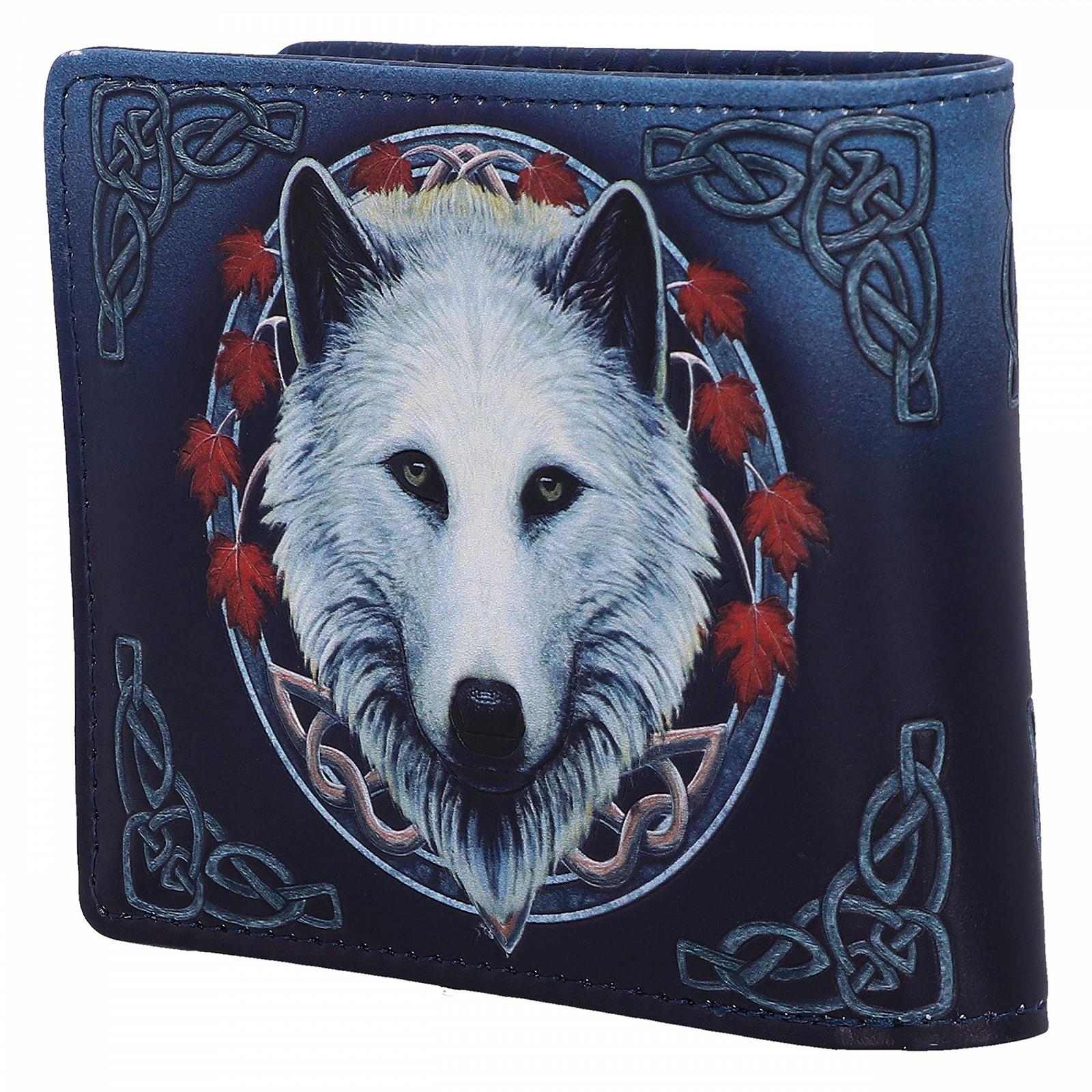 Кошелек Lisa Parker Guardian of The Fall White Autumn Wolf, голубой, 11 см, фото №4