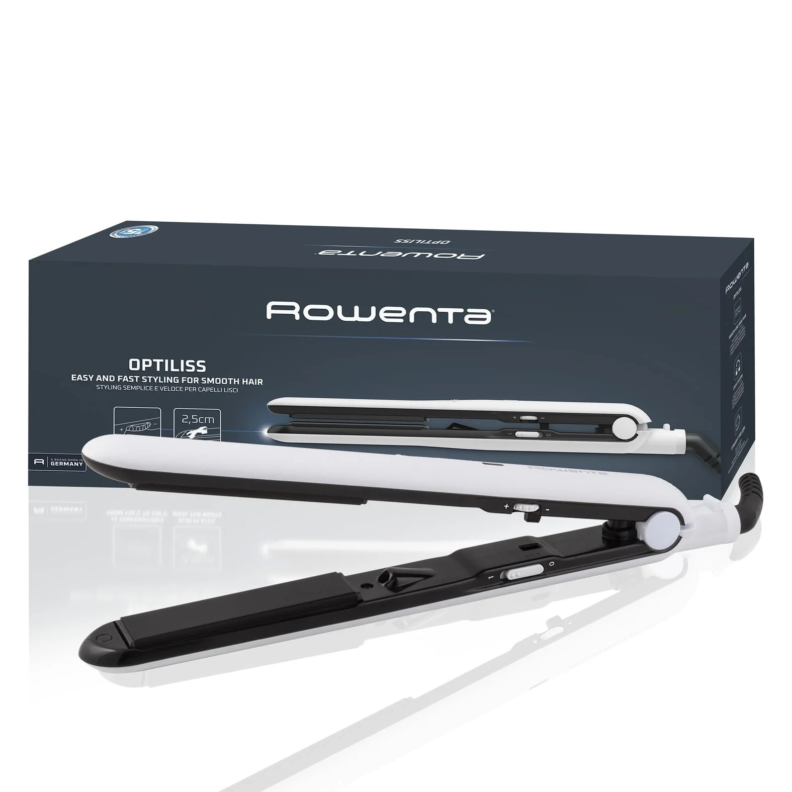 Выпрямитель для волос Rowenta Optiliss SF3210 керамическое покрытие 10 температурных режимов до 230°C Белый, фото №8 Выпрямитель для волос Rowenta Optiliss SF3210 керамическое покрытие 10 температурных режимов до 230°C Белый, фото №8