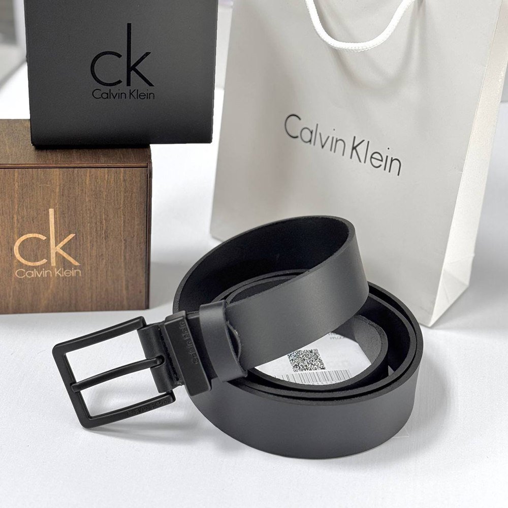 Чоловічий ремінь з натуральної шкіри брендовий Calvin Klein, фото №7