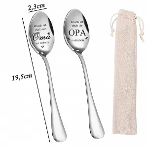 Ложка з нержавіючої сталі з гравіюванням. Подарунок для дідуся, бабусі synthetic.ua - Фото 1