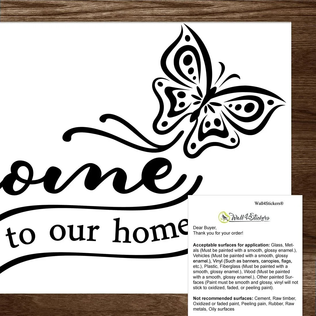 Наклейка на стіну Welcome Home Напис 500 x 230 мм, фото №7