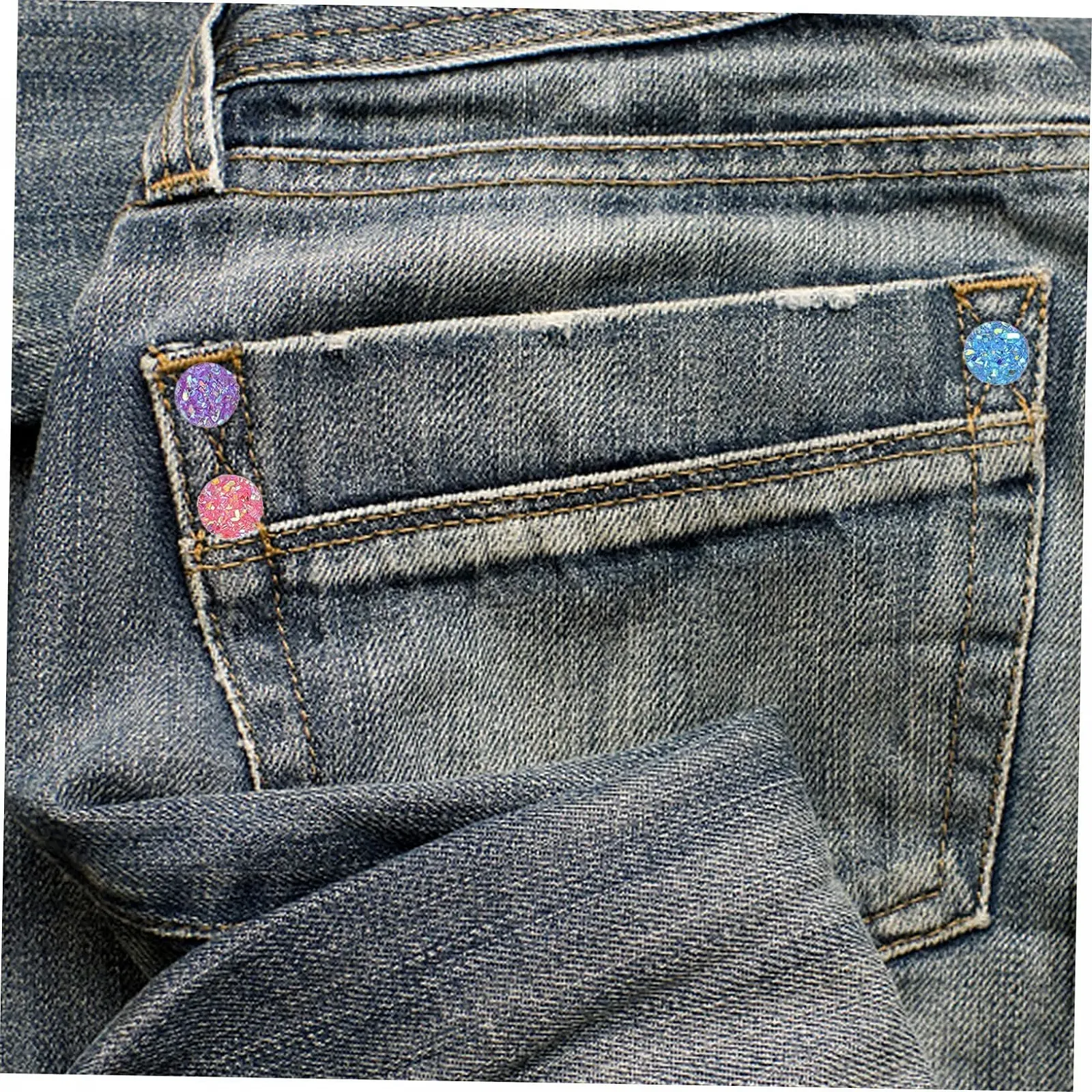 Стразы Круглые 100 шт. для одежды, плоские, декоративные для рукоделия, сумок, обуви и разнообразного использования, фото №9