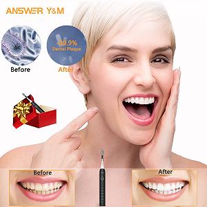 Електрична ультразвукова зубна щітка 39000 VPN Низький рівень шуму Акумулятор на 50 днів Чорна synthetic.ua - Фото 1