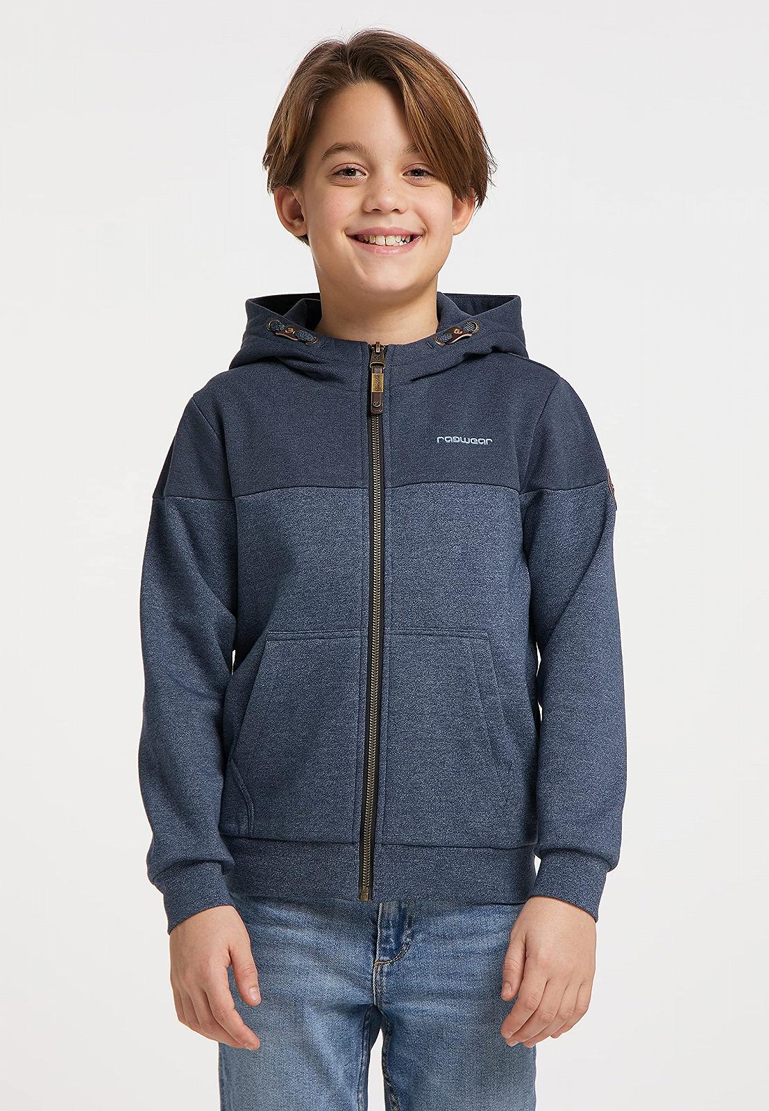 Спортивная куртка Ragwear LAJDA для мальчиков с капюшоном, карманами кенгуру, на полной молнии, фото №2