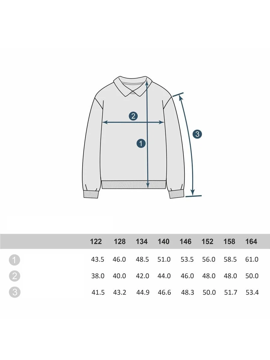 Світшот WINKIKI Дитячий/Підлітковий/Дівчачий з елегантним білим коміром з високоякісної бавовни, фото №6