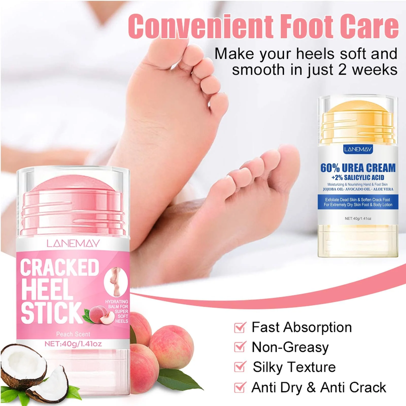 Крем для ног и рук Urea Cream 60% восстанавливающий карандаш 2 шт., фото №5