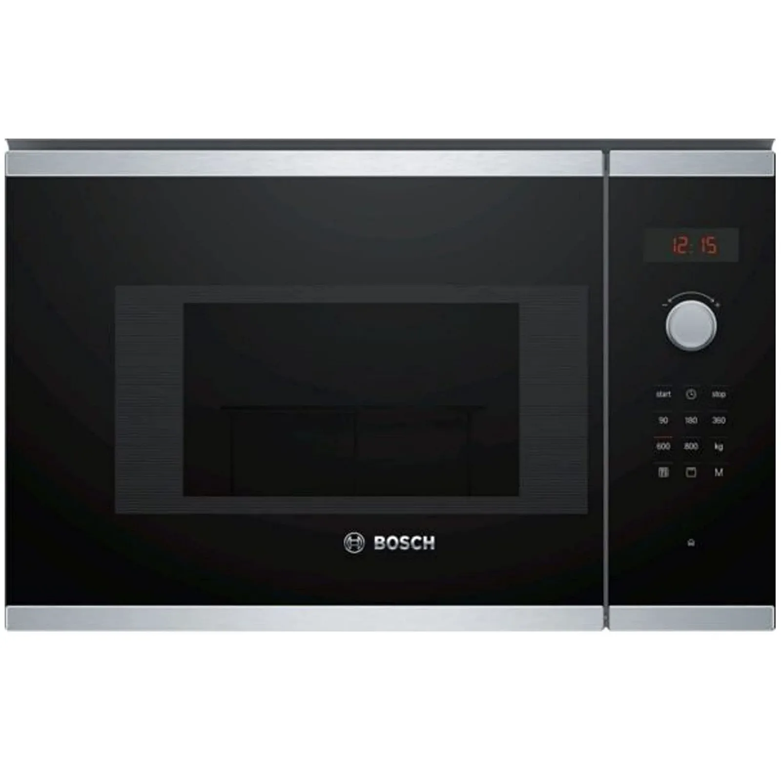 Вбудована мікрохвильова піч Bosch Bel523MS0 20 л 800 Вт Чорна, Нержавіюча сталь, фото №1