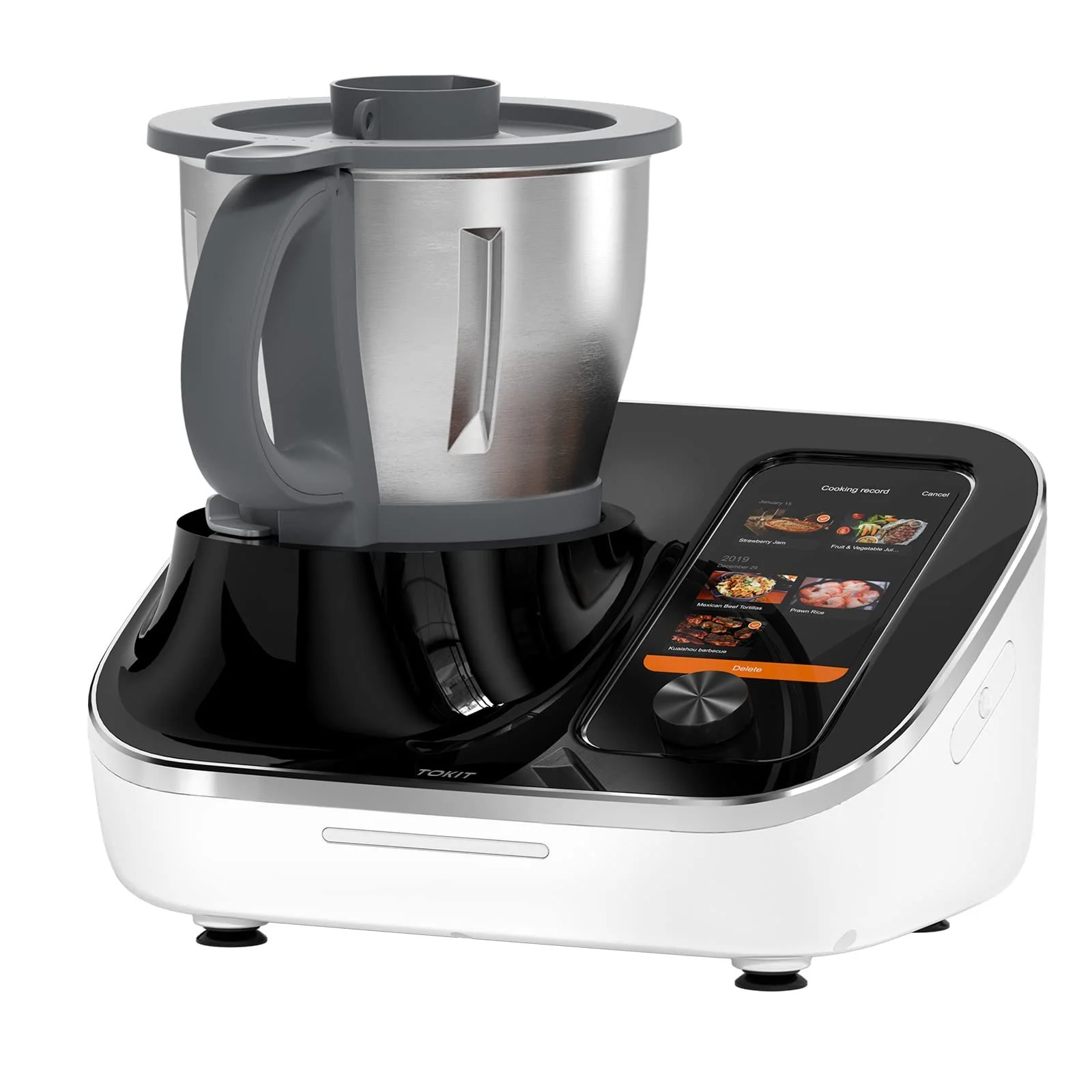 Процессор-робот TOKIT Omni Cook All-in-1 с 21 кулинарной функцией, встроенным сенсорным экраном 18 см, пошаговыми рецептами, предварительной очисткой, измельчением, соковыжиманием, смешиванием, взвешиванием, Sous Vide, дроблением льда и др., фото №1
