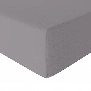 Простыня на резинке Amazon Basics Microfibre Single Super King 180 x 200 x 30 см Dark Grey synthetic.ua - Фото 1