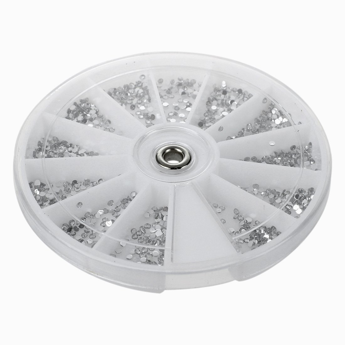 Карусель Серебряные Коробки Стразы Кристалл для Маникюра 1.5мм Колесо, фото №3