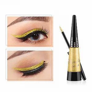 Підводка для очей з блискітками Coloured Make-Up Waterproof Eyeliner, синьо-сіра (B,) synthetic.ua - Фото 1