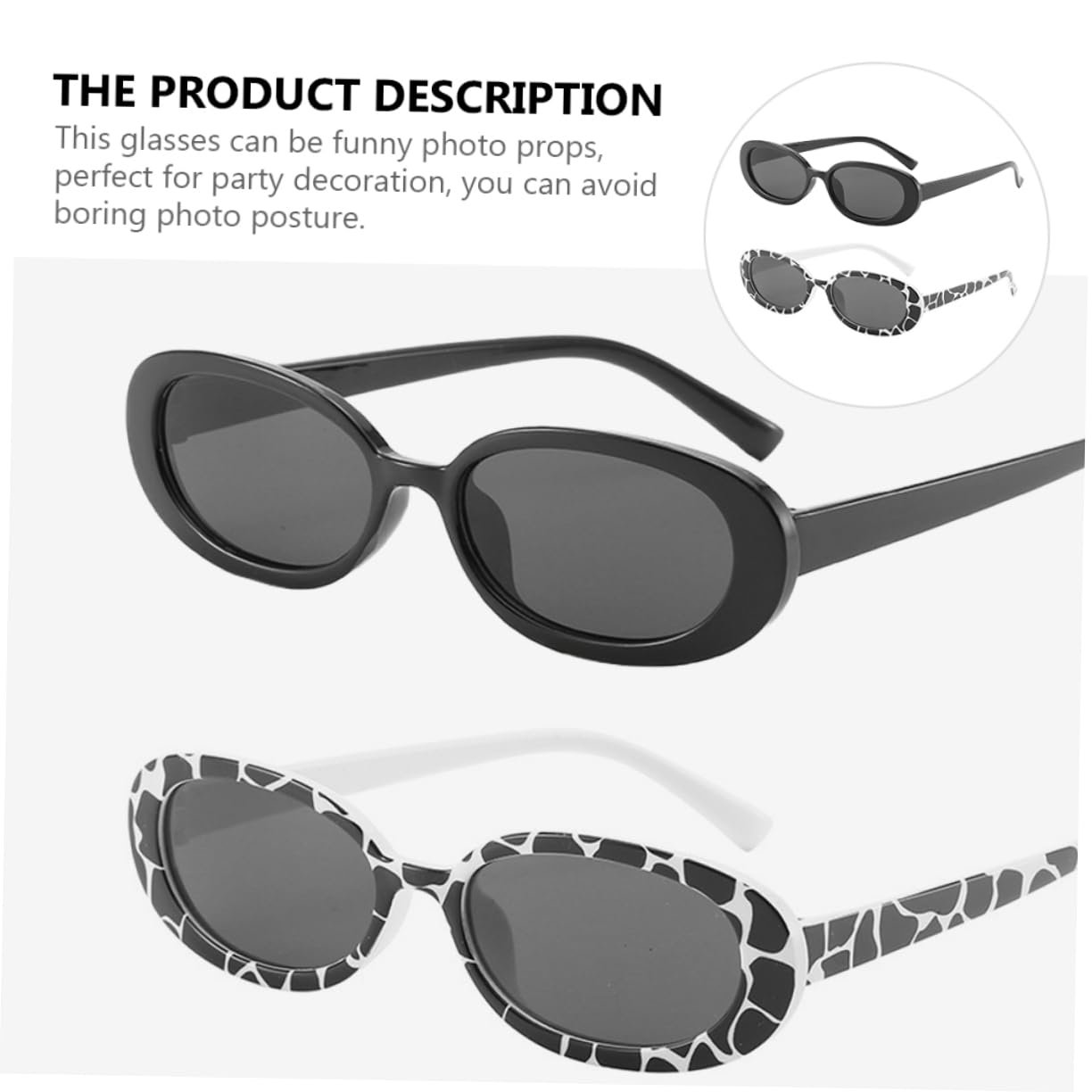 Солнцезащитные Очки Овальные COLLBATH 2 Пара черный, фото №4