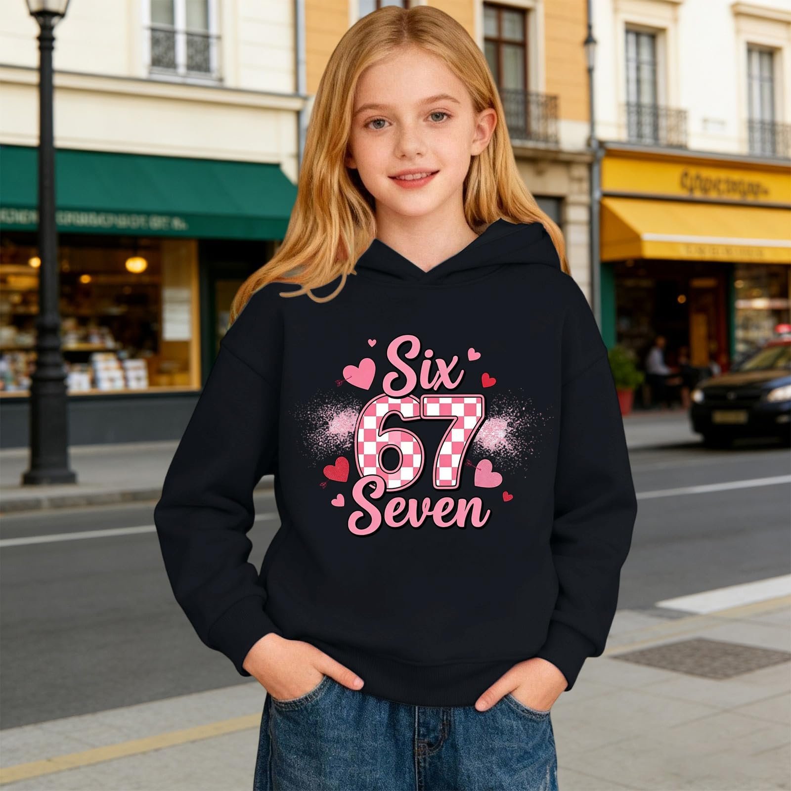 Худі Six Seven 67 Meme З довгими рукавами Толстовка з капюшоном, фото №4