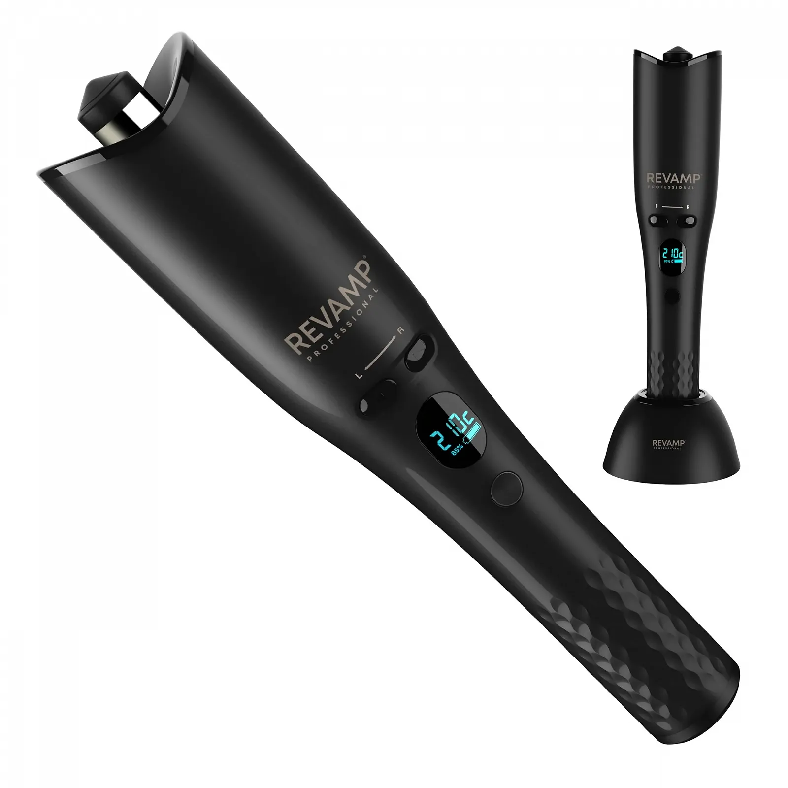 Беспроводная автоматическая плойка REVAMP iGEN Hollywood Curl вращающаяся 150-210 °C Керамика Ионизация, фото №8 Беспроводная автоматическая плойка REVAMP iGEN Hollywood Curl вращающаяся 150-210 °C Керамика Ионизация, фото №8