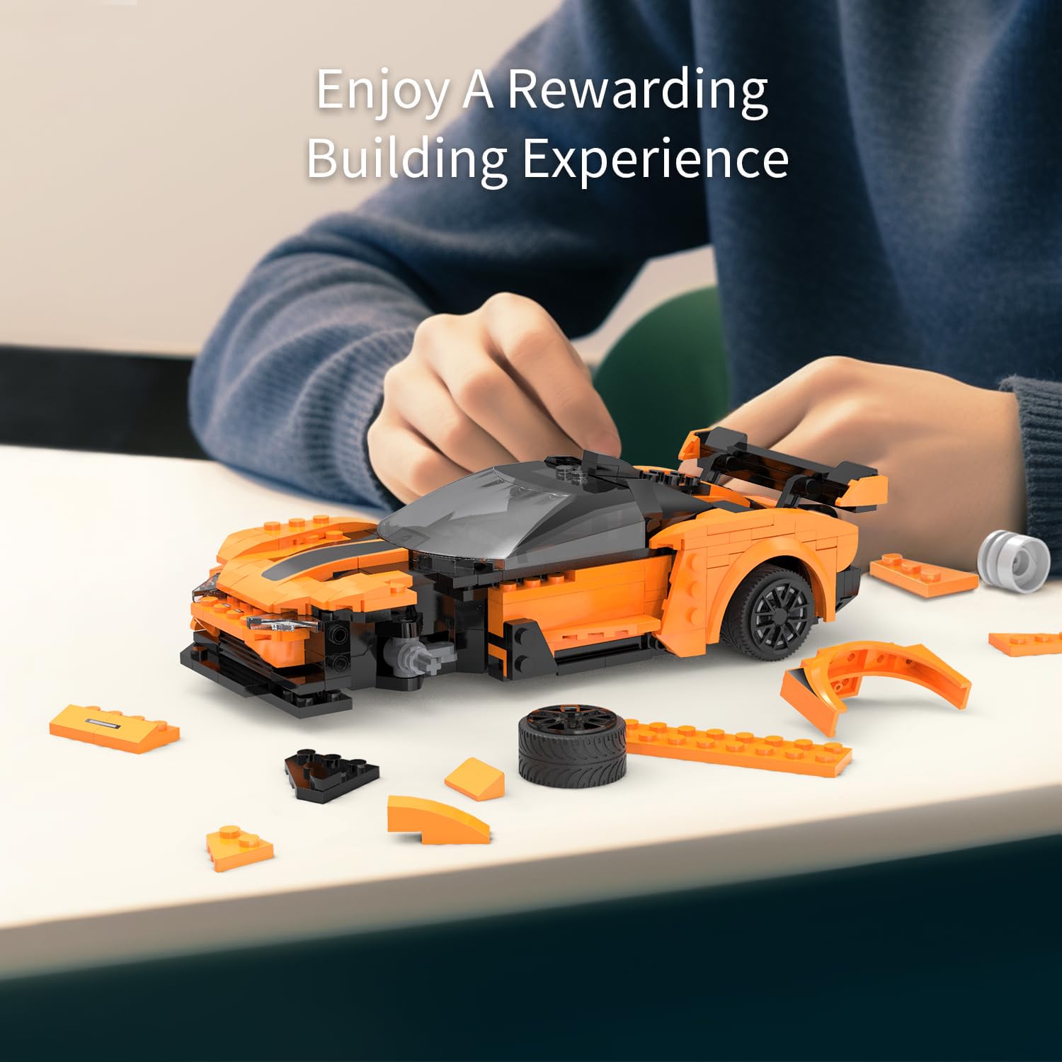 Автомобіль на дистанційному керуванні CaDA Clamping Blocks Dual Control Blaze C51075W RC Set, фото №4