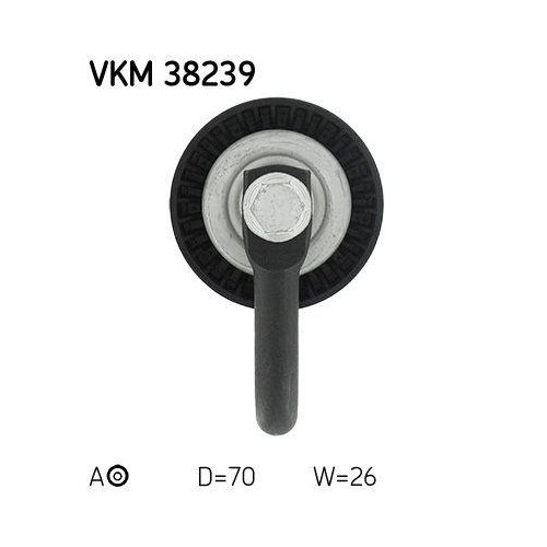 Натягувач ременя, поліклиновий ремінь SKF VKM 38239 для BMW задній правий передній, фото №4